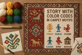 Halı motiflerinde renk kodlarıyla hikâye