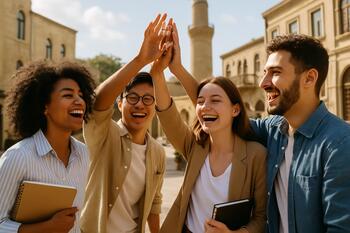 Bakü’de takım anı ve kahkaha