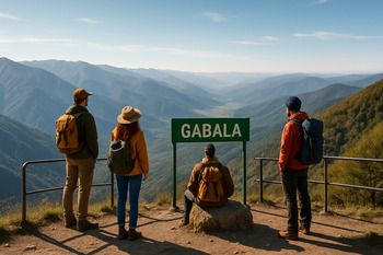 Gabala sırtında gözlem noktası
