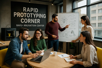 Bakü inovasyon merkezinde hızlı prototipleme köşesi