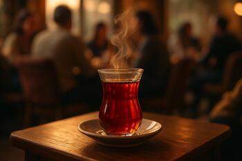 Çay bardağıyla kısa mola