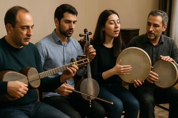 Mugham provasında ritim eşleştiren takım