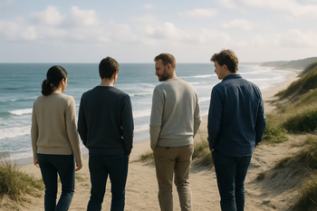 Deniz melteminde açık hava düşünme yürüyüşü