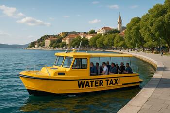 Sahil kıyısında su taksisi
