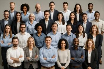 Büyük ekip ızgara düzeni