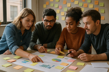 Post-it incelemesiyle veriyi okuyan ekip