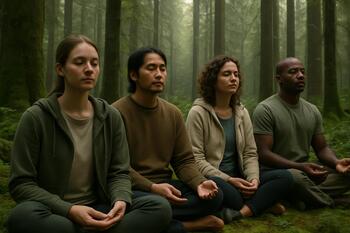 Ormanda yavaşlatılmış ritim ve nefes